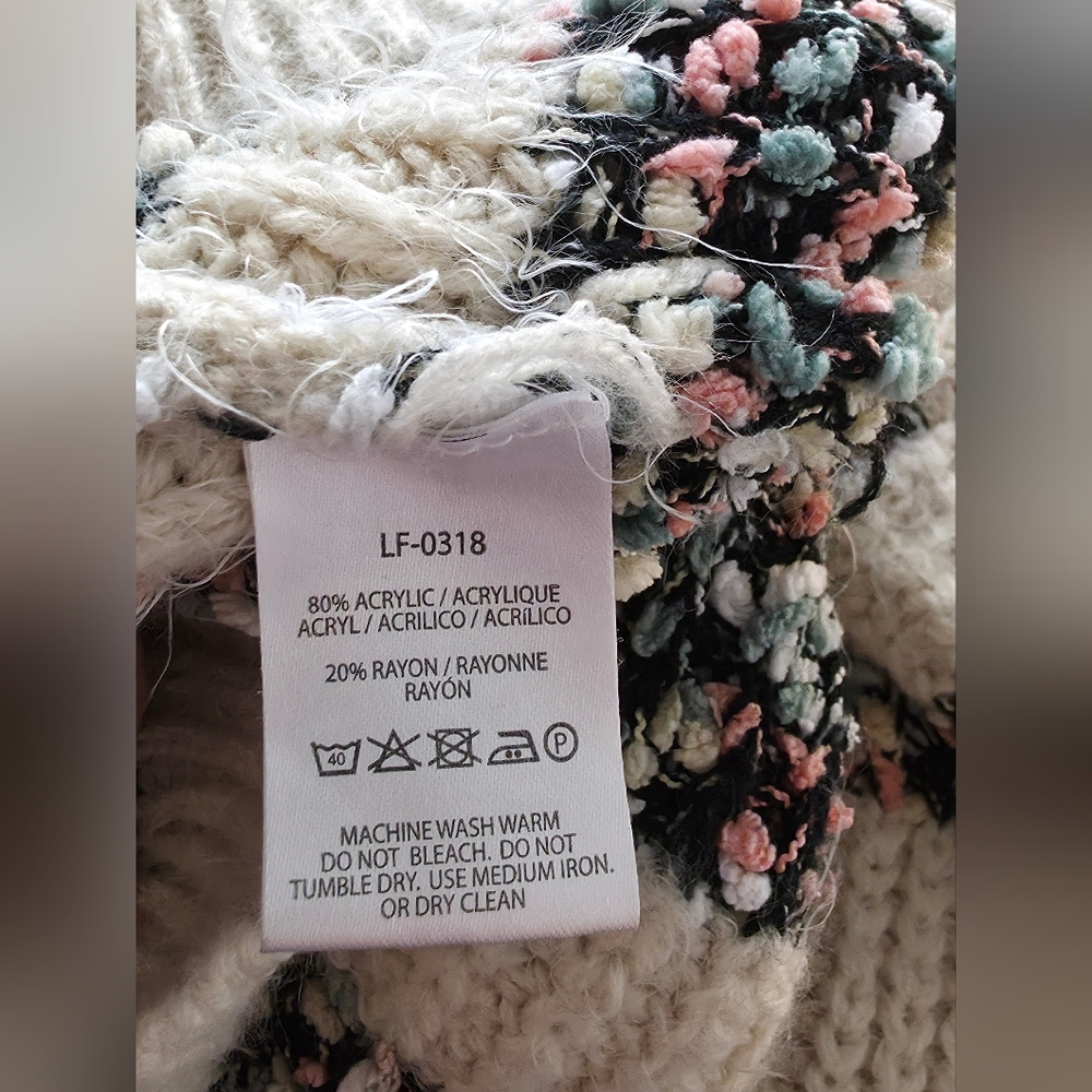 Anthropologie La Fee Verte Confetti Striped Sweater Boho Cottagecore Knit Small - Picture 11 of 12